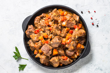 Beef stew with vegetables.