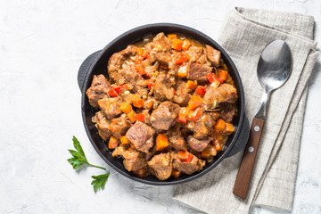 Beef stew with vegetables.