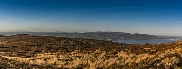 Areal view from Black Mountain, Clermont Carn, Co Louth, Ireland.