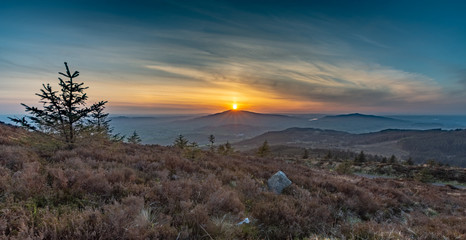 Areal view from Black Mountain, Clermont Carn, Co Louth, Ireland.