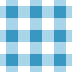 seamless white, dark and bright blue tartan