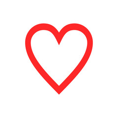 heart love icon symbol, valentine day - romance illustration isolated