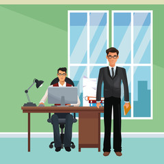 Executive business coworkers