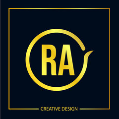 Initial Letter RA Logo Template Design