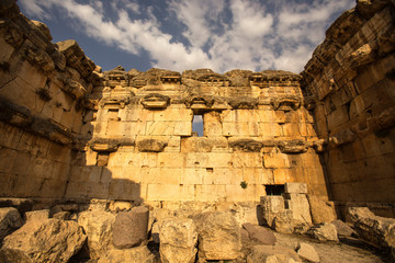 Roman ruins of ancient Heliopolis. Baalbek, Bekaa Valley, Lebanon.