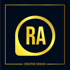 Initial Letter RA Logo Template Design