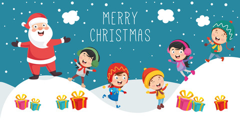 Vector Illustration Of Christmas