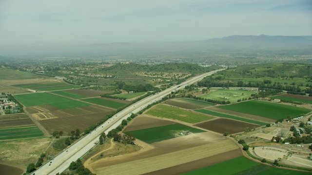 Aerial View Highway Oxnard Plain Ventura County California