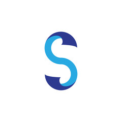 3D S logo letter design