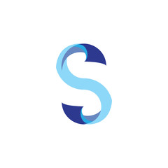 3D S logo letter design
