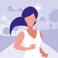 Fitness girl running design