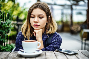 Coffee Break in a cafe