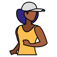 Fitness girl running design