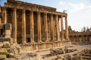 Obraz premium Roman ruins of ancient Heliopolis. Baalbek, Bekaa Valley, Lebanon.