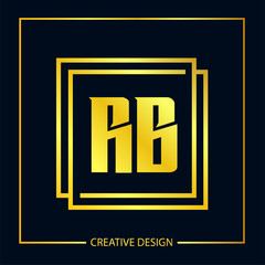 Initial Letter RB Logo Template Design