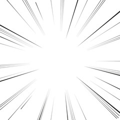 Obraz premium Comic book action lines. Speed lines Manga frame