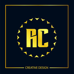 Initial Letter RC Logo Template Design