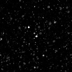 Snow overlay effect on the black background for photos.