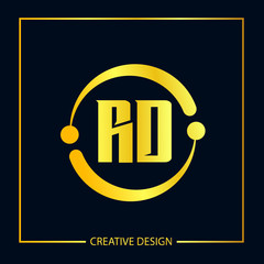 Initial Letter RD Logo Template Design