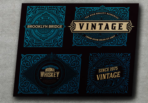 4 Vintage-Style Packing Label Layouts