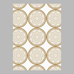 Template for greeting and business cards, brochures, covers. Oriental pattern. Mandala. Wedding invitation, save the date, RSVP. Arabic, Islamic, moroccan, asian, indian, african motifs.