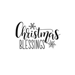 Christmas blessing. Lettering. calligraphy vector illustration. winter holiday design. Merry Christmas
