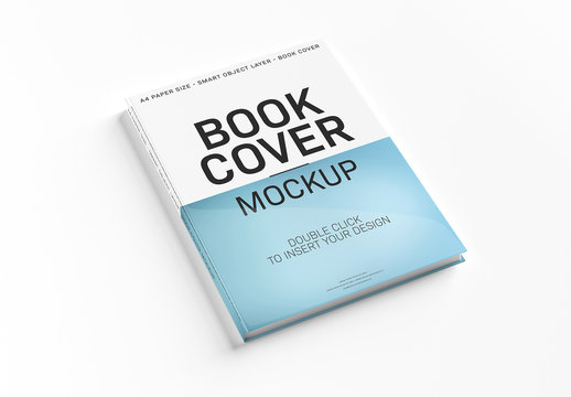 Hardcover Book Isolated on White Mockup