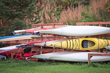 Rack of Kayaks