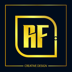 Obraz premium Initial Letter RF Logo Template Design