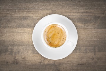 Cup od hot coffe on doodles background
