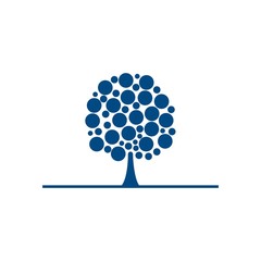 Colorful Tree Leaves Logo Vector