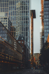 Frankfurt streets and skyscrapers