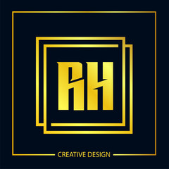 Obraz premium Initial Letter RH Logo Template Design