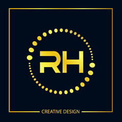 Initial Letter RH Logo Template Design