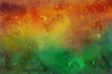 Colorful watercolor paper textures on white background. Chaotic abstract organic design. 
