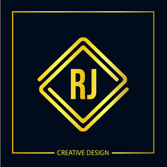 Initial Letter RJ Logo Template Design