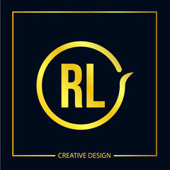 Initial Letter RL Logo Template Design