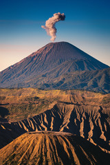 Landscape of Bromo volcano mountain, Indonesia