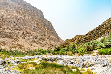 Wadi Al Arbeieen in eastern Muscat Governorate, Oman. It is located about 120 km from Muscat.