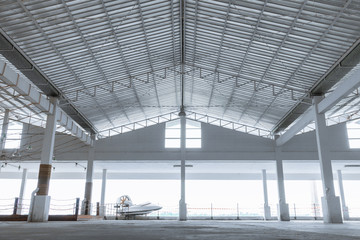 Storage warehouse interior of fresh market