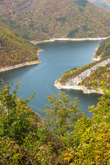 Amazing Autumn Landscape of Tsankov kamak Reservoir, Smolyan Region, Bulgaria