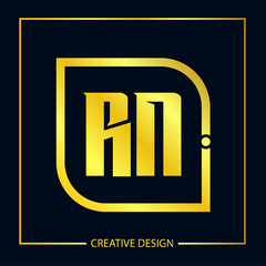 Initial Letter RN Logo Template Design