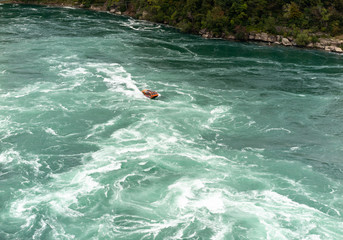 Niagara Gorge Whirlpool and rapids with boat