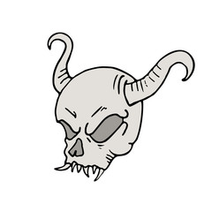 demon skull draw
