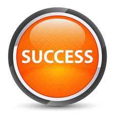 Success galaxy orange round button