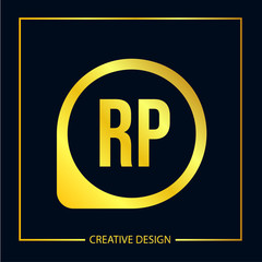 Initial Letter RP Logo Template Design