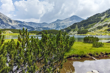 Fototapeta na wymiar Amazing Summer landscape of Muratovo lake, Pirin Mountain, Bulgaria