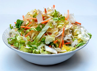 Salad surrounded by white background