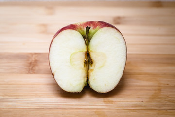 Apple cut in half