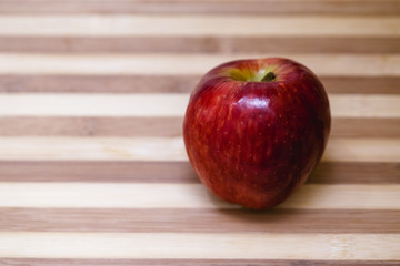 red apple on the table